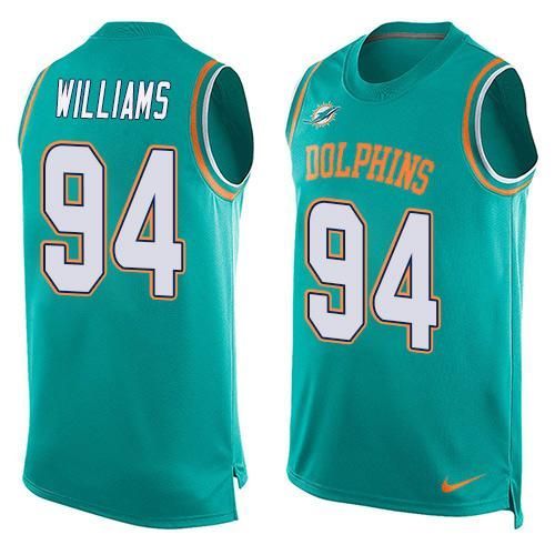 بي فور قيمر Men's Miami Dolphins #94 Mario Williams Green Salute to Service Hot Pressing Player Name & Number Nike NFL Tank Top Jersey سن توب برتقال
