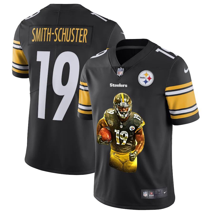 زراعه القرنفل Men's Pittsburgh Steelers #19 JuJu Smith-Schuster Black Player Portrait Edition 2020 Vapor Untouchable Stitched NFL Nike Limited Jerseys زراعه القرنفل