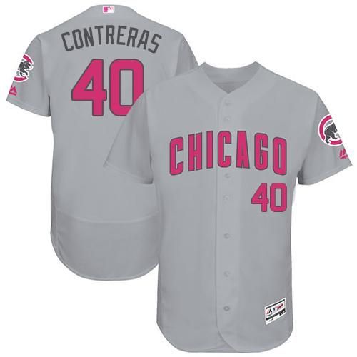 شوكر Chicago Cubs #40 Willson Contreras Grey Flexbase Collection ... شوكر