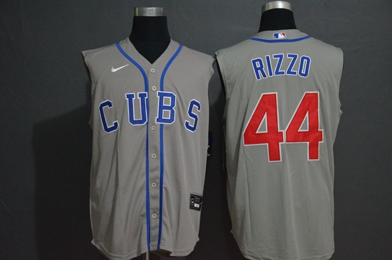 مشط التشابك Men's Chicago Cubs #44 Anthony Rizzo Grey Road 2020 Cool and Refreshing Sleeveless Fan Stitched MLB Nike Jersey مشط التشابك