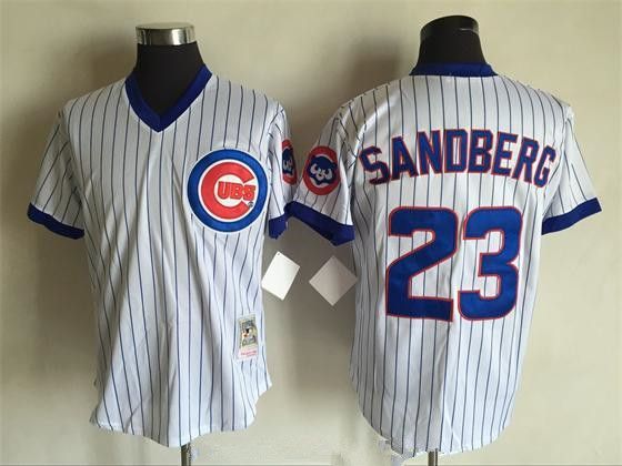 تخفيف الالم الدوره Men's Chicago Cubs #23 Ryne Sandberg 1988 White Pullover Stitched ... تخفيف الالم الدوره
