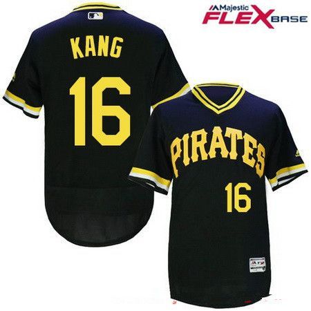قوس قزح رسم Men's Pittsburgh Pirates #27 Jung-ho Kang Gray Road 2016 Flexbase Majestic Baseball Jersey قوس قزح رسم