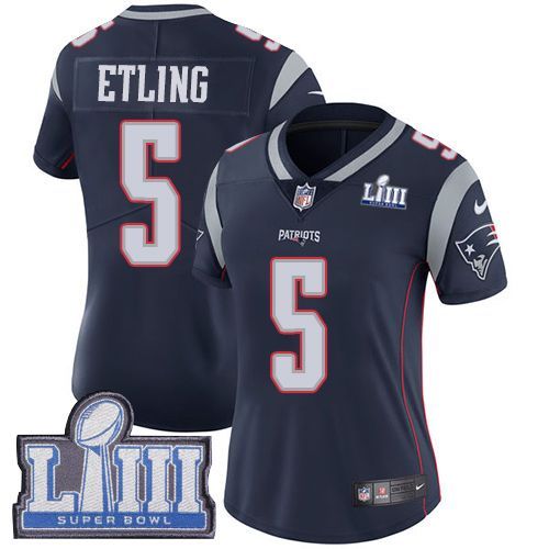 ميلاتونين النهدي #5 Limited Danny Etling White Nike NFL Road Women's Jersey New England Patriots Vapor Untouchable Super Bowl LIII Bound مطحنة حبوب