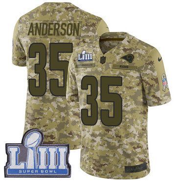 غسول لحب الشباب #35 Limited C.J. Anderson Camo Nike NFL Youth Jersey Los Angeles Rams Rush Realtree Super Bowl LIII Bound معجزة الشفاء