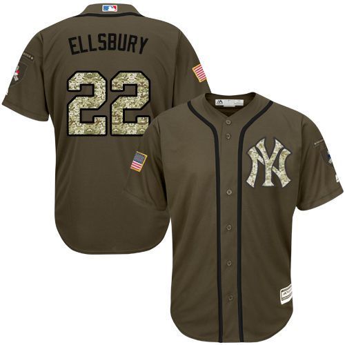 بشي New York Yankees #22 Jacoby Ellsbury Green Salute To Service ... بشي