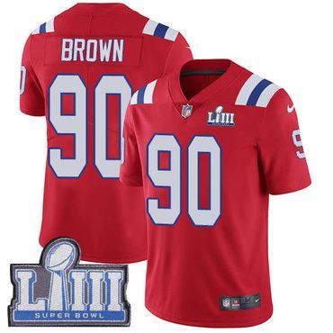 شعار موبايلي #90 Limited Malcom Brown Navy Blue Nike NFL Youth Jersey New England Patriots Rush Vapor Untouchable Super Bowl LIII Bound سوبر وايت