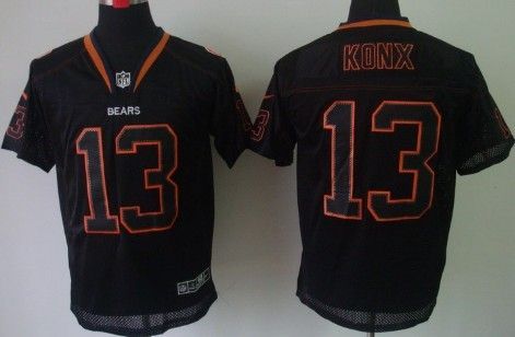 القدر الكهربائي Nike Chicago Bears #13 Johnny Knox Lights Out Black Elite Jersey فلم