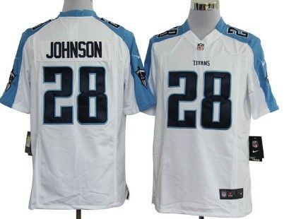 خواتم رجالي Nike Tennessee Titans #28 Chris Johnson White Game Jersey Nfl ... خواتم رجالي