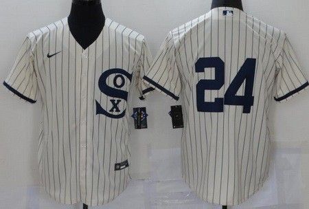 بوكلي Men's Chicago White Sox #24 Yasmani Grandal 2021 Cream Navy Field of Dreams Name Flex Base Stitched Jersey شيشان