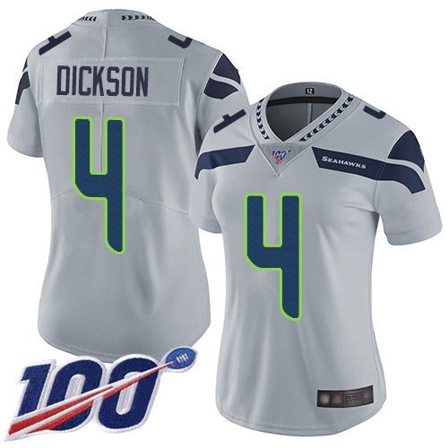 ويفي طبيعي Nike Seahawks #4 Michael Dickson Grey Alternate Women's Stitched ... ويفي طبيعي