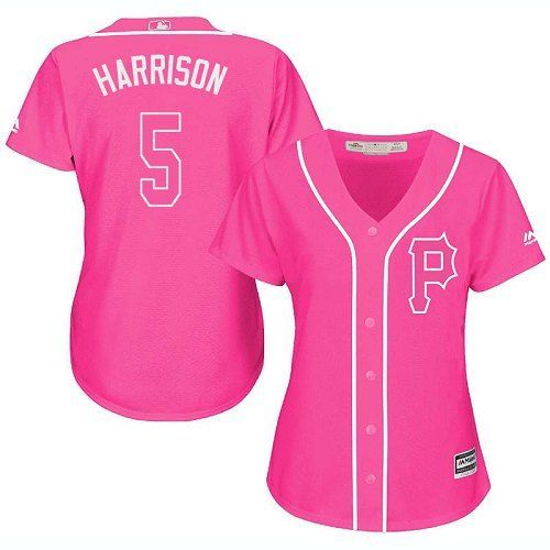 شاومي Pirates #5 Josh Harrison Pink Fashion Women's Stitched Baseball ... شاومي