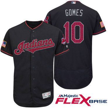 حبوب بريجناكير النهدي Men's Cleveland Indians #10 Yan Gomes White Home 2016 World Series Patch Stitched MLB Majestic Cool Base Jersey رمز المرأة
