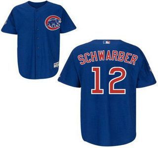 كايين Men's Chicago Cubs #12 Kyle Schwarber Home Alternate Blue Mlb Cool ... كايين