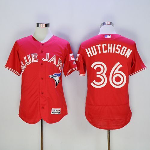 مودل رجال Blue Jays #36 Drew Hutchison Red Flexbase Authentic Collection ... مودل رجال