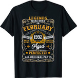 February 1992 30th Birthday Gift 30 Year Old Men Women T-Shirt