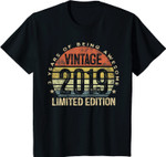 Kids 3 Year Old Gifts Vintage 2019 Limited Edition 3rd Birthday T-Shirt