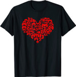 Video Gamer Valentines Day Shirt Heart Controller Gift Tee T-Shirt