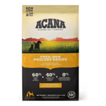 Acana Grain Free Dog Food, Free Run Poultry, Chicken, Turkey, Cage-Free Eggs, 25 Pounds