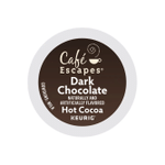 Café Escapes Dark Chocolate Hot Cocoa, K-Cup Box 96 Ct.