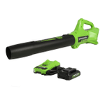 Greenworks 24V 320 CFM Cordless Axial Leaf Blower with 2.0 Ah Battery and Charger (BL24B212)