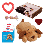 SmartPetLove Snuggle Puppy Heartbeat Stuffed Toy, New Puppy Starter Kit (Pink)