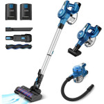 Inse Cordless Vacuum Cleaner With 2 Batteries, Up to 80min Run-time Rechargeable Stick Vacuum