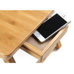 Wood Laptop Table Foldable Desk with Cooling Fan