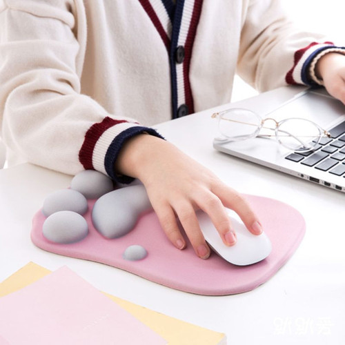 Ergonomic support cat paw mouse pad with wrist rest