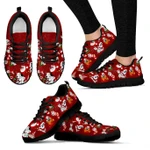 101 Dogs Red Women's Sneakers (Black)
