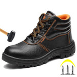 Men Ankle Boots Safety Anti-smashing Piercing Steel Toe Boots