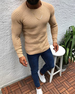 Fashion Autumn Winter Men Sweater New Arrival Casual Long Sleeve O-Neck Patchwork Knitted