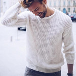 Trendy Fashion Men Sweater  Wool Knitted Casual Style