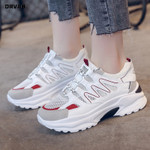 Women Casual Shoes Fashion Lace Up Air Mesh Platform Sneakers