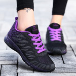Women Breathable Air Cushion Fly Knit Ultralight Gym Shoes