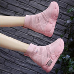 Women Socks Shoes Comfortable High Wedge Heels Platform Sneakers