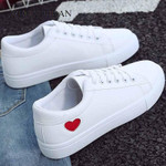 Super Cool Women Leather Casual Lace-Up Flats Fashion Sneakers