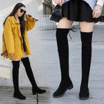 Winter Women Over The Knee Boots Stretch Fabric Thigh High Sexy Long Booties