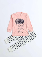Toddler Girls Cloud & Letter Graphic Tee With Pants