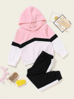 Toddler Girls Cut And Sew Hoodie With Joggers