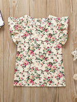 Toddler Girls Ditsy Floral Ruffle Sleeve Blouse