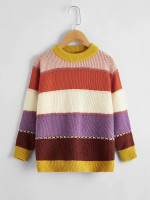 Girls Colorblock Criss Cross Sweater