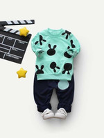 Toddler Boys Cartoon Pullover With Pants