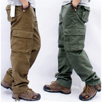 Men Cargo Pants Multi Pockets Military Tactical Style