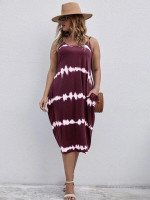 Women Plus Colorblock Cami Cocoon Dress