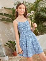 Teen Girls Ruched Detail Ditsy Floral Cami Dress