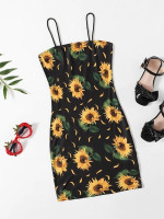 Girls Sunflower Print Dress