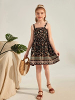 Girls Paisley And Floral Print Cami Dress