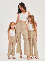 Toddler Girls 1pc Halter Top & 1pc Floral Print Pants