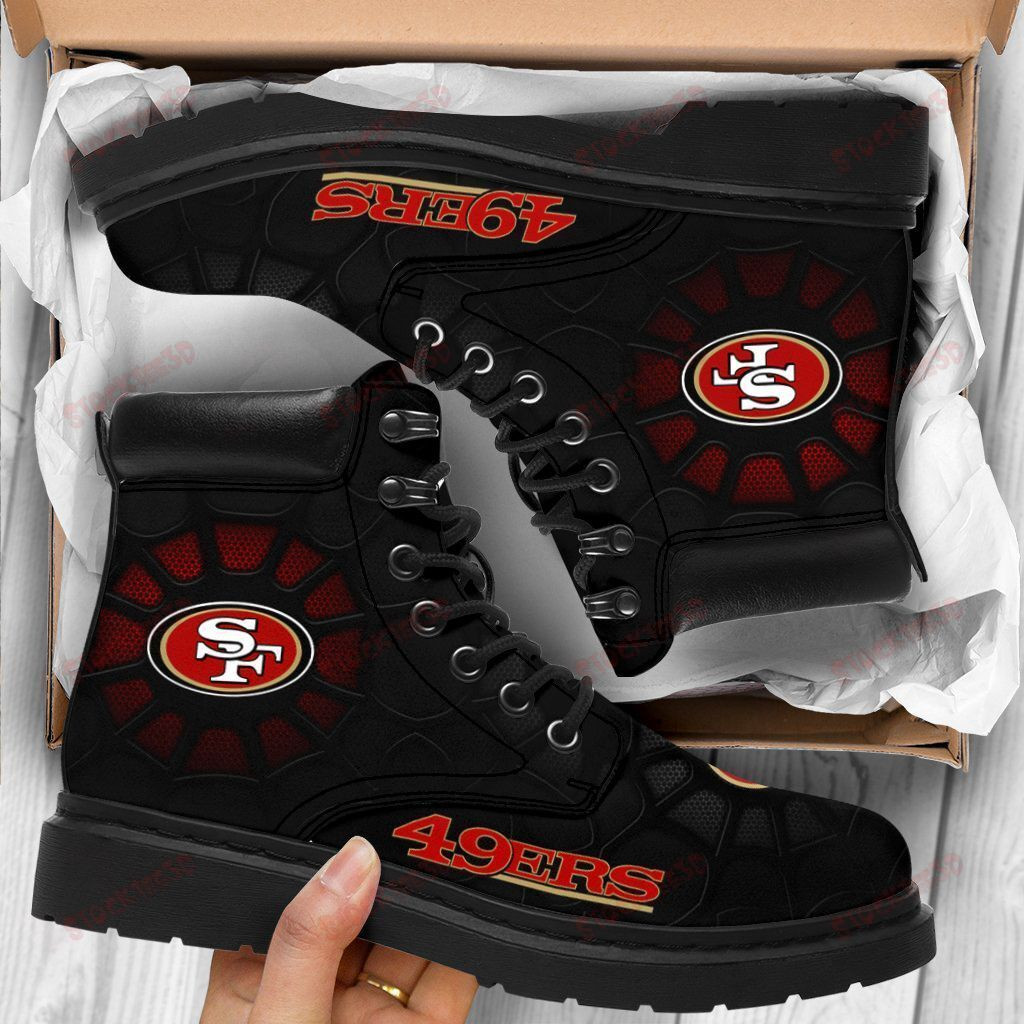 San Francisco 49ers Boots - Premium Shoes/ Premium Leather Boots - Gift For Sports Lovers 351