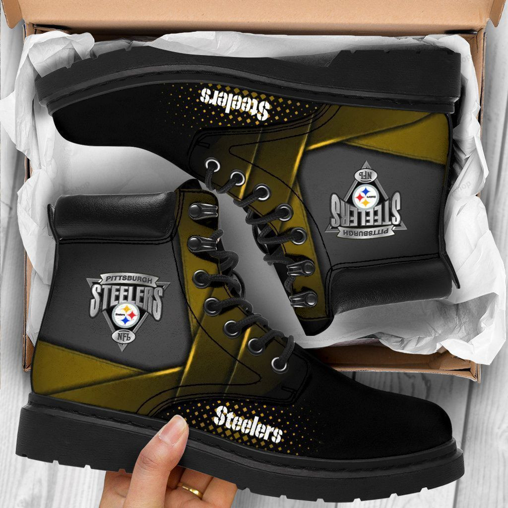 Pittsburgh Steelers Boots - Premium Shoes/ Premium Leather Boots - Gift For Sports Lovers 264